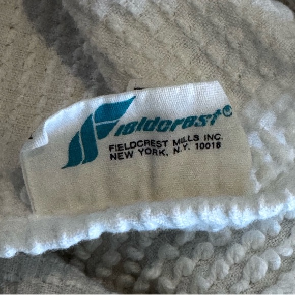 Vintage Fieldcrest Chenille Hobnail Bedspread Fringe Edges Edge Off White Cream - Picture 11 of 12